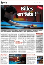 Article au sujet du billard club de Nice dans la presse