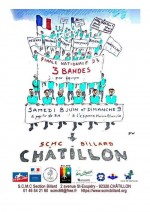CARAMBOLE- CHAMPIONNAT DE FRANCE 3 BANDES DIVISION 3 À CHÂTILLON