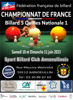 Carambole - Championnat de France 5 quilles Nationale 1