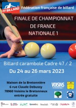 Carambole - Finale des championnats de France national 1 au cadre 47/2