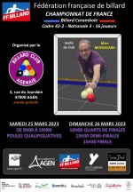 Carambole - Championnat de France nationale 3 au cadre 42/2