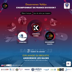 Carambole - 3e journée du championnat de France par équipe aux jeux de série