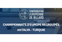 Carambole - Championnats d'Europe regroupés à Antalya