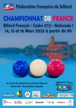 Carambole - Cadre 47/2 - Championnat de France Nationale 1