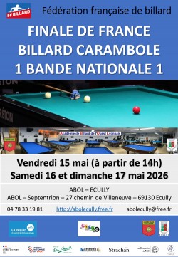 Billard français - 1 bande - Championnat de France Nationale 1