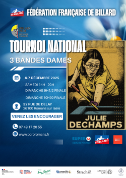 Carambole - 3 bandes - 2e tournoi national 3 bandes Dames