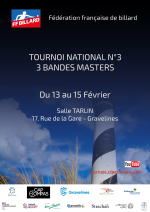 Carambole - 3 bandes - 3e tournoi national Masters