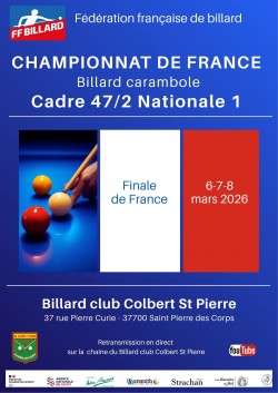 Carambole - Cadre 47/2 - Championnat de France Nationale 1 Carambole - Cadre 47/2 - Championnat de France Nationale 1
