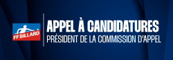 Appel à candidatures - Présidence de la commission d'appel