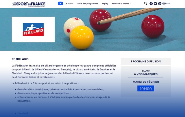 Site Officiel De La Federation Francaise De Billard