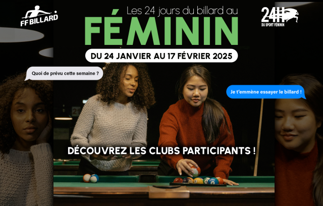 Les 24 jours du billard au féminin sont de retour !